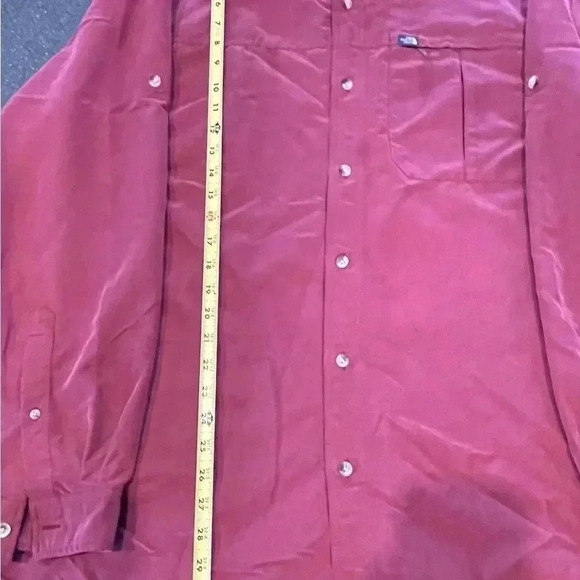 Vintage Y2K The North Face Outdoor Hiking Button Up Maroon LS Button Up  Sz XL - Picture 4 of 8